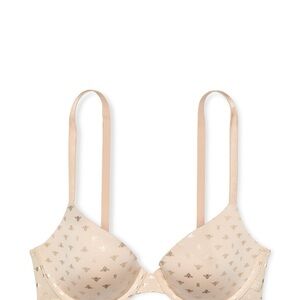 Victoria's Secret Cream Bra with Gold Accents